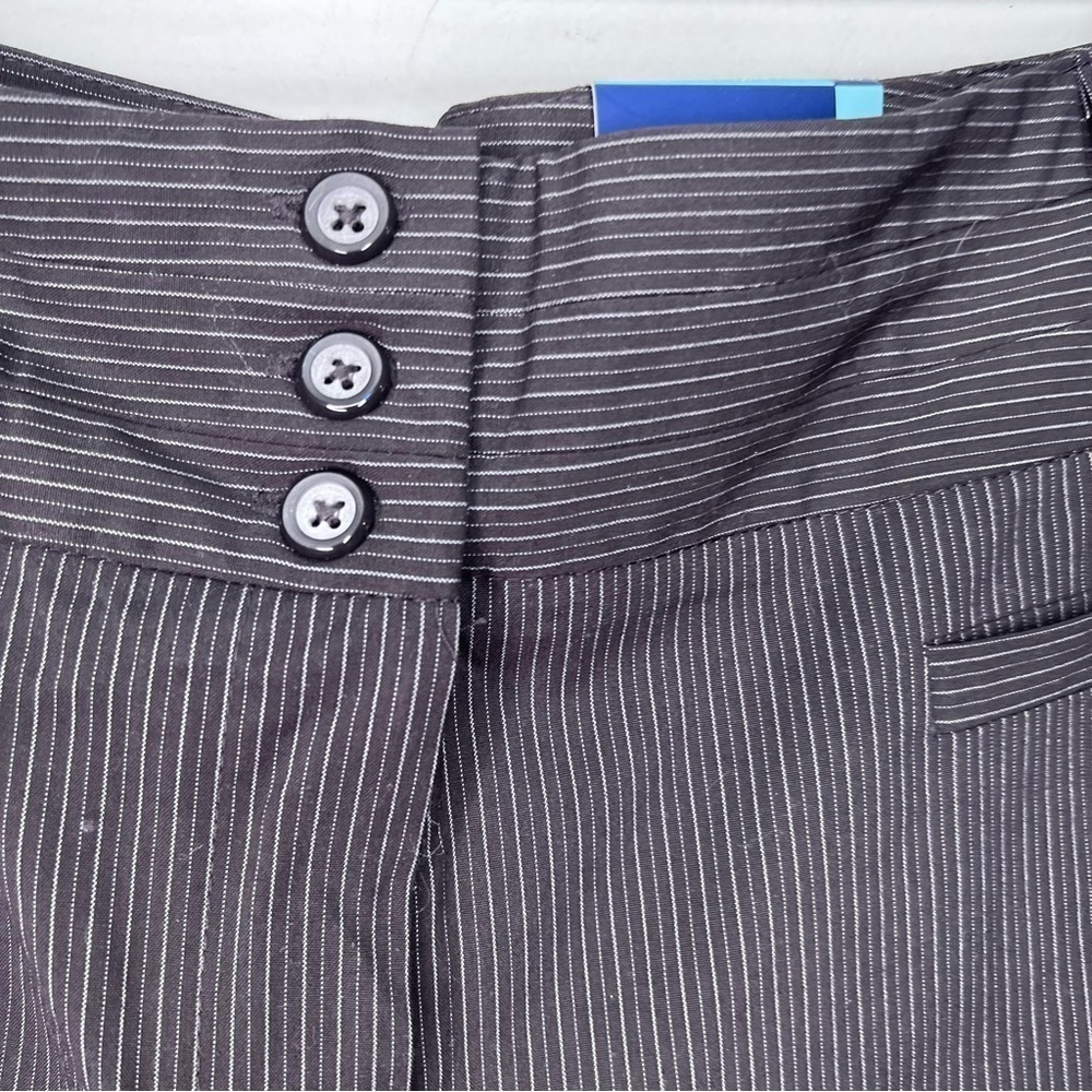 REITMAN’S Pinstriped Brown Wide Leg Trousers Size 16P - Picture 2 of 7